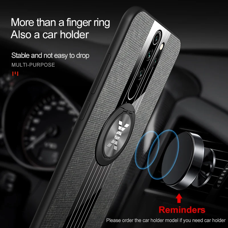 Case For Xiaomi Redmi Note 8 7 Pro Cover Car Magnetic Ring Holder Leather for MI A3 Lite K20 8A CC9 CC9E | Мобильные телефоны и