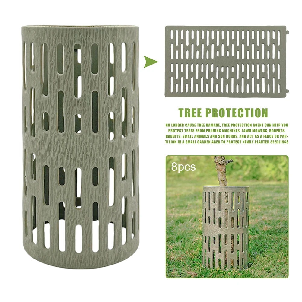 

8pcs Plant Tree Trunk Protector Easy Install Durable Tree Trunk Wraps Cover Prevents Pruners Weather-proof Plant Protection Tool