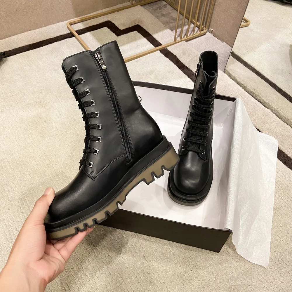 

Smile Circle Autumn Slip-on Chelsea Boots Women Genuine Cow Leather fashion Round-toe Flat Platform white Boots Ladies shoes