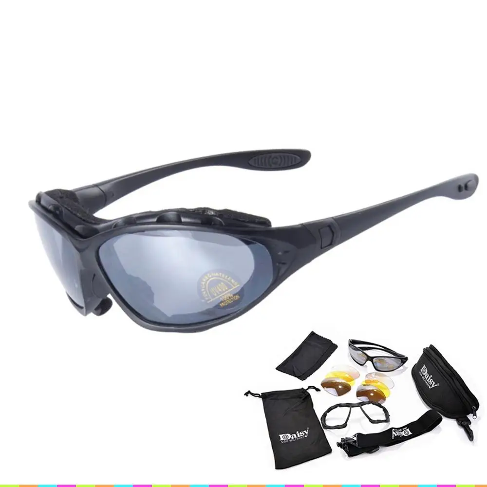 Тактические очки Daisy C4 для пустыни, военные очки gafas Army для стрельбы, ветрозащитные зеркальные очки для страйкбола, защитные охотничьи очки