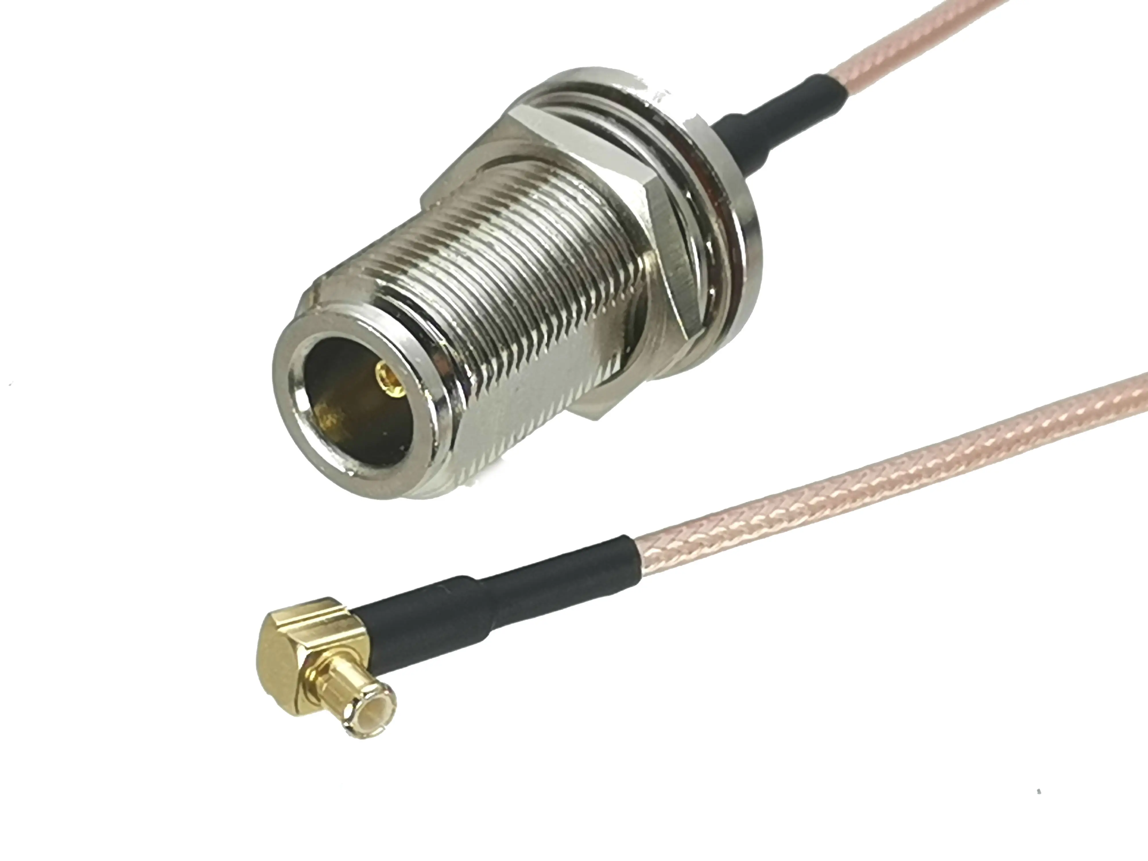 

1Pcs RG316 N Female jack Bulkhead to MCX Male plug Right angle Connector RF Coaxial Jumper Pigtail Cable 4inch~10M