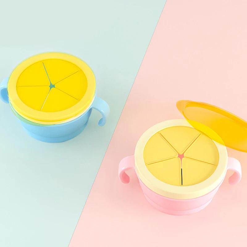 Детский контейнер для закусок портативный хранения еды с крышкой мягкий