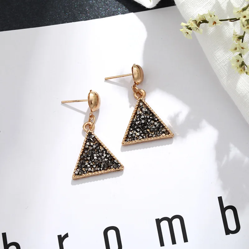 CARTER LISA хит продаж модные геометрические серьги в Корейском стиле черные