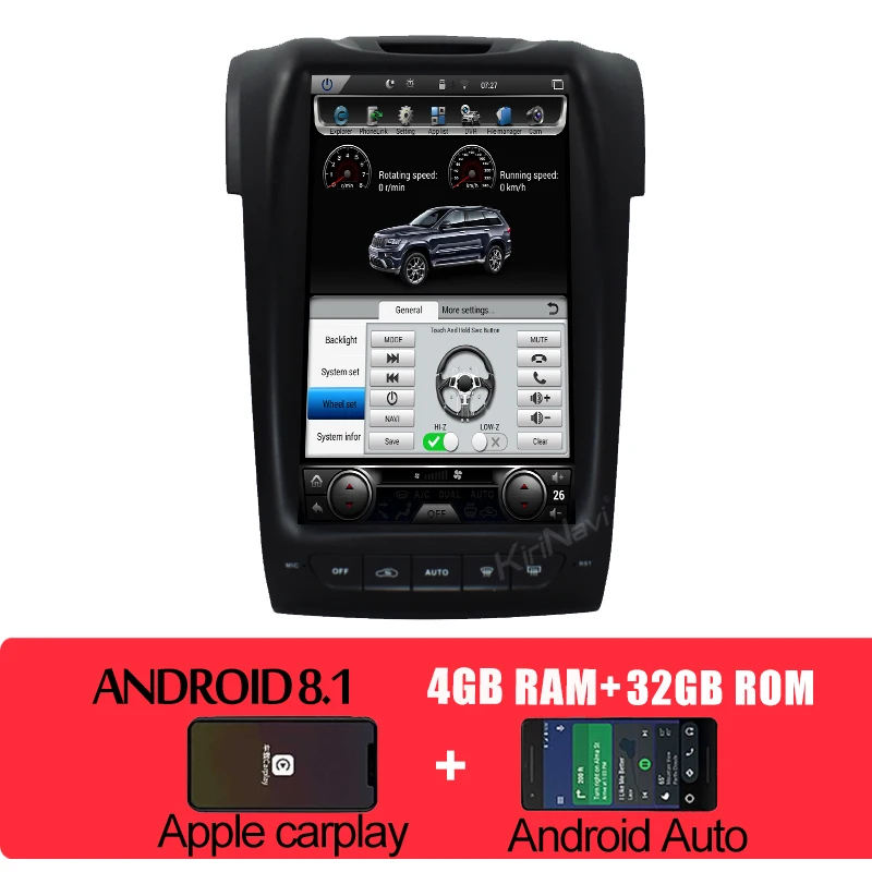 android car radio KiriNavi 11," Android 8,1 автомобильный Радио Мультимедиа gps навигация для Chevrolet S10 Colorado Trailblazer Isuzu D max автомобильный dvd-плеер - Цвет: android car radio