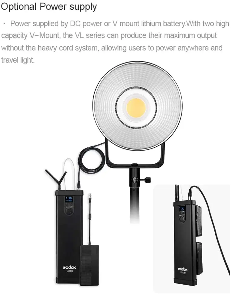 Godox VL150 светодиодный видео светильник 150W 5600 к Bowens непрерывное ультратонкое