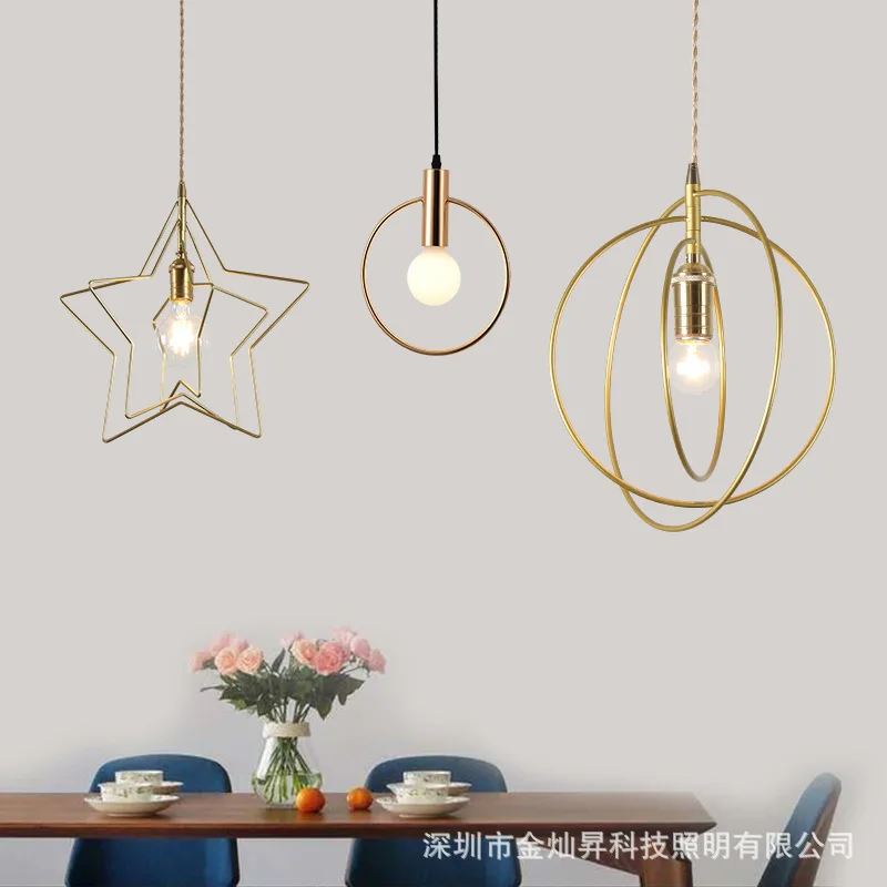 Маленькая люстра с одной головкой простой современный креативный прикроватный