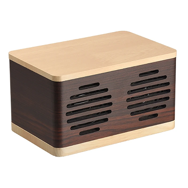 

D7 Creative Wooden Wireless Charging Bluetooth Speaker High-Power Retro Home Card Computer Bluetooth Mini Speaker