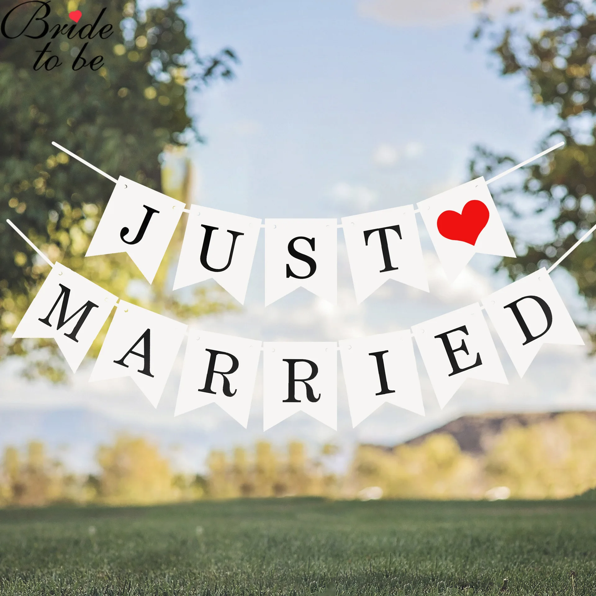 Винтажный бумажный баннер с флагом невесты свадебная гирлянда из белого золота