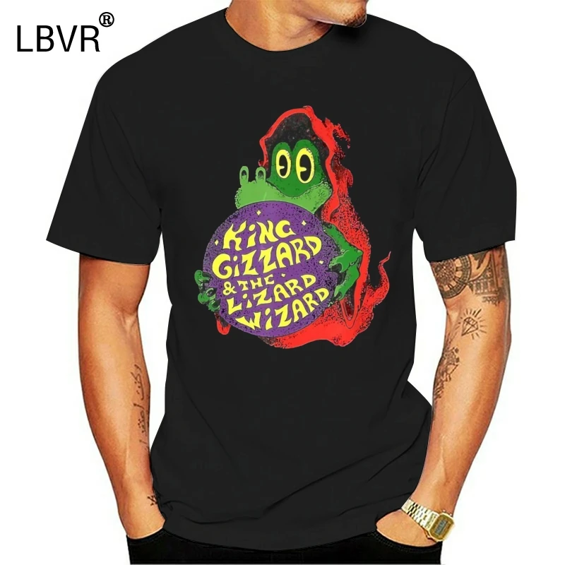 Черная футболка King Gizzard And The Lizard Wizard праздничная размеры от 1 года до 4 лет|Мужские