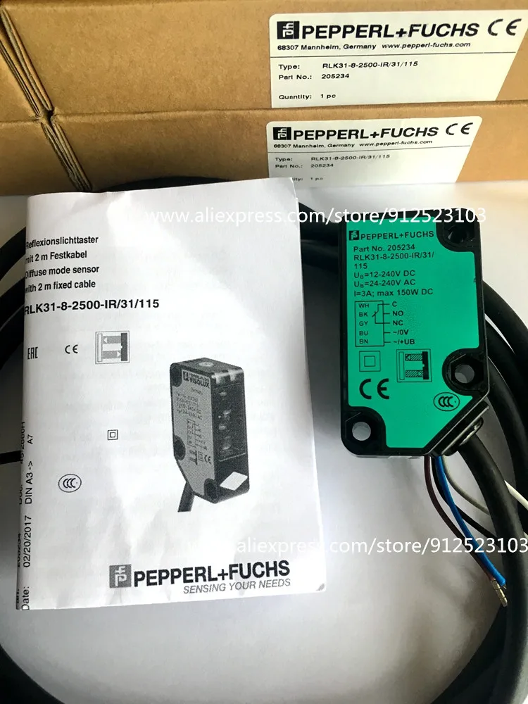 

Фотоэлектрический датчик изменения яркости/31/115 205234 P + F 100% новый оригинал