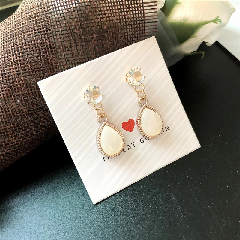 Новый набор свадебных ювелирных изделий в форме капли воды с кубическим