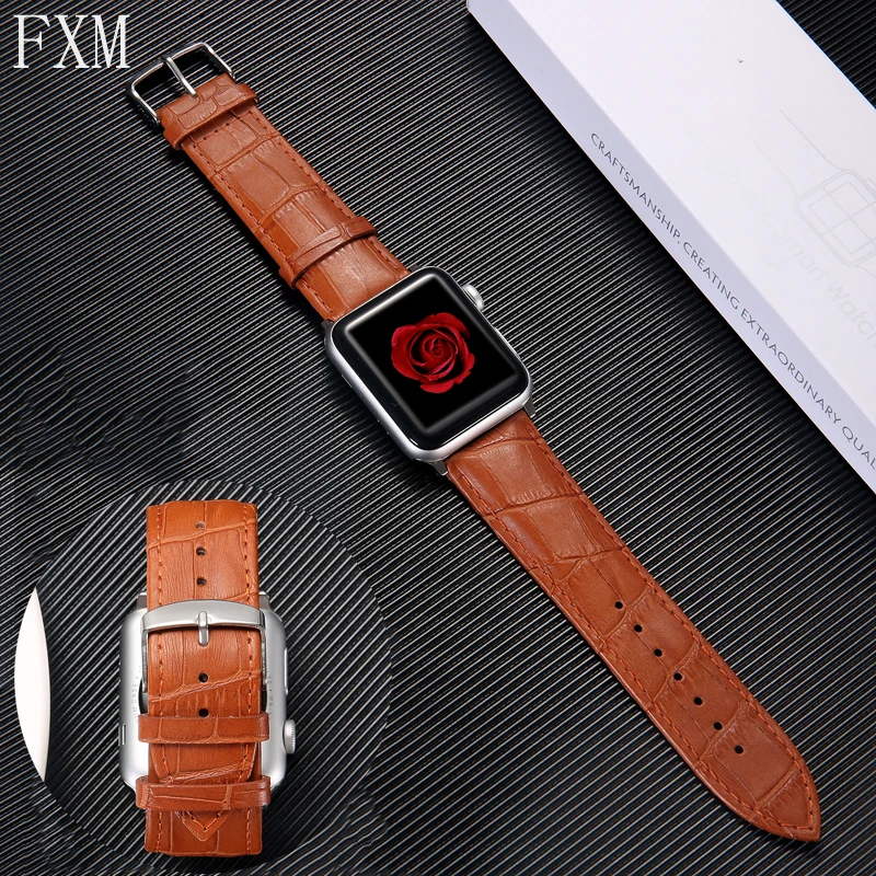 Ремешок для часов из натуральной кожи Apple watch 38 мм 42 correa iwatch 44 40 серия 5 4 3 2 1