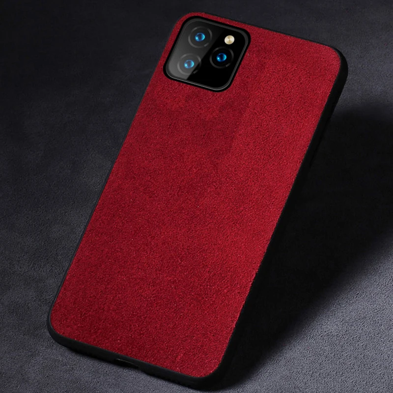 Красный Чехол из натуральной кожи для iphone 11 pro max, оригинальная Противоударная задняя крышка, чехол для iphone 11, чехол xr xs max 7 8 plus, fundas - Цвет: Красный