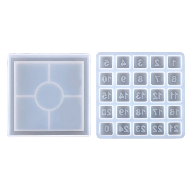 

Digital Platter Glue Mould Combination Glue Mould Epoxy Molds Resin Casting Molds for Craft Making Agate Slice