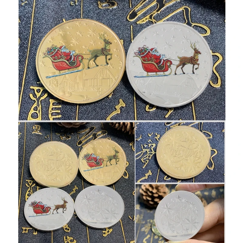 

E9LA 2020 цветной Рождественский сувенир с Санта Клаусом коллекционное искусство