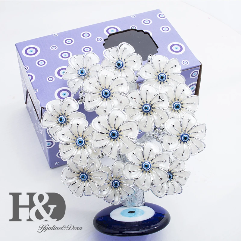 H& D турецкий фэн-шуй счастливый сглаза цветок дерево для защиты богатства и достижения удачи Рождественский подарок домашний декор смола