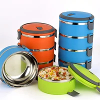 food container stainless steel bowls set thermal insulated lunch boxes bento combination round portable kids picnic dinnerware