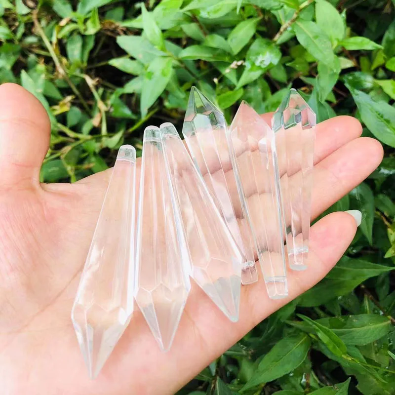 80 мм 20 шт. цветные кристаллические капельки AB бусины подвески для люстры призмы