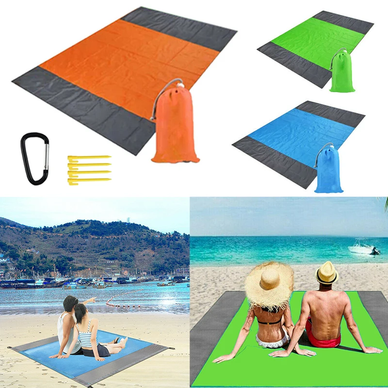 

Beach Blanket Water Proof and Quick Drying Picnic Mat Made By Premium Nylon Durable Portable Sheet for Family Outdoor Travel