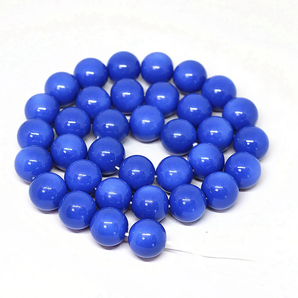 Стеклянные бусины для ожерелья, браслета, 4,6,8,10,12,14 мм, 15 дюймов