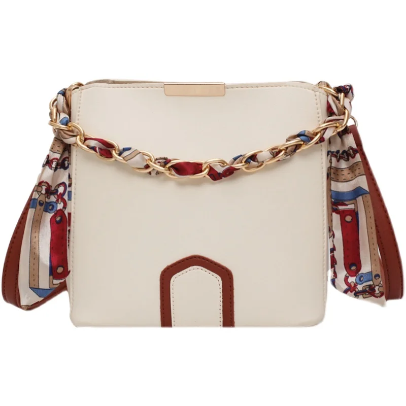 

Niche Design Popular Handbags New Fashion All-match HOT-style Messenger Bag Bucket Bag Chain Handbag Dual-use Bag Width: 21cm