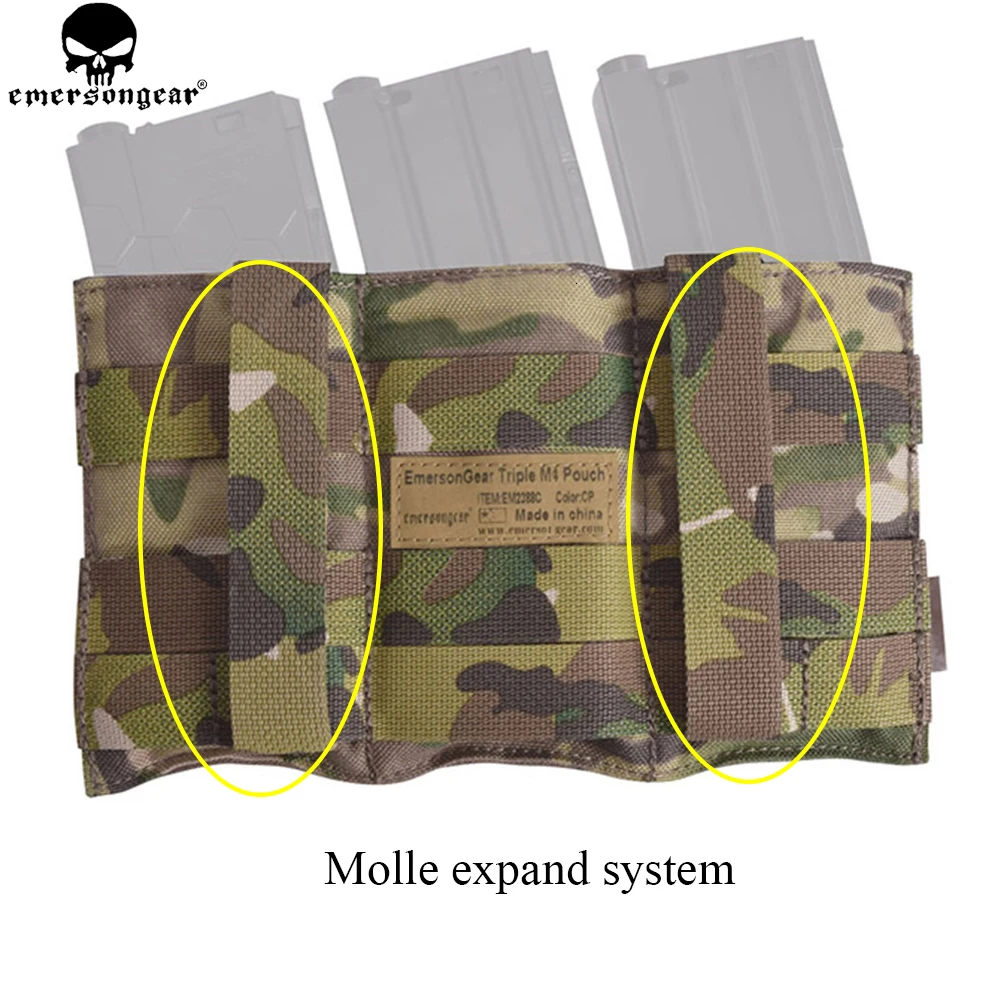 EMERSONGEAR тройной M4 маг Чехол тактический Molle быстрая Перезагрузка подсумок EM2388