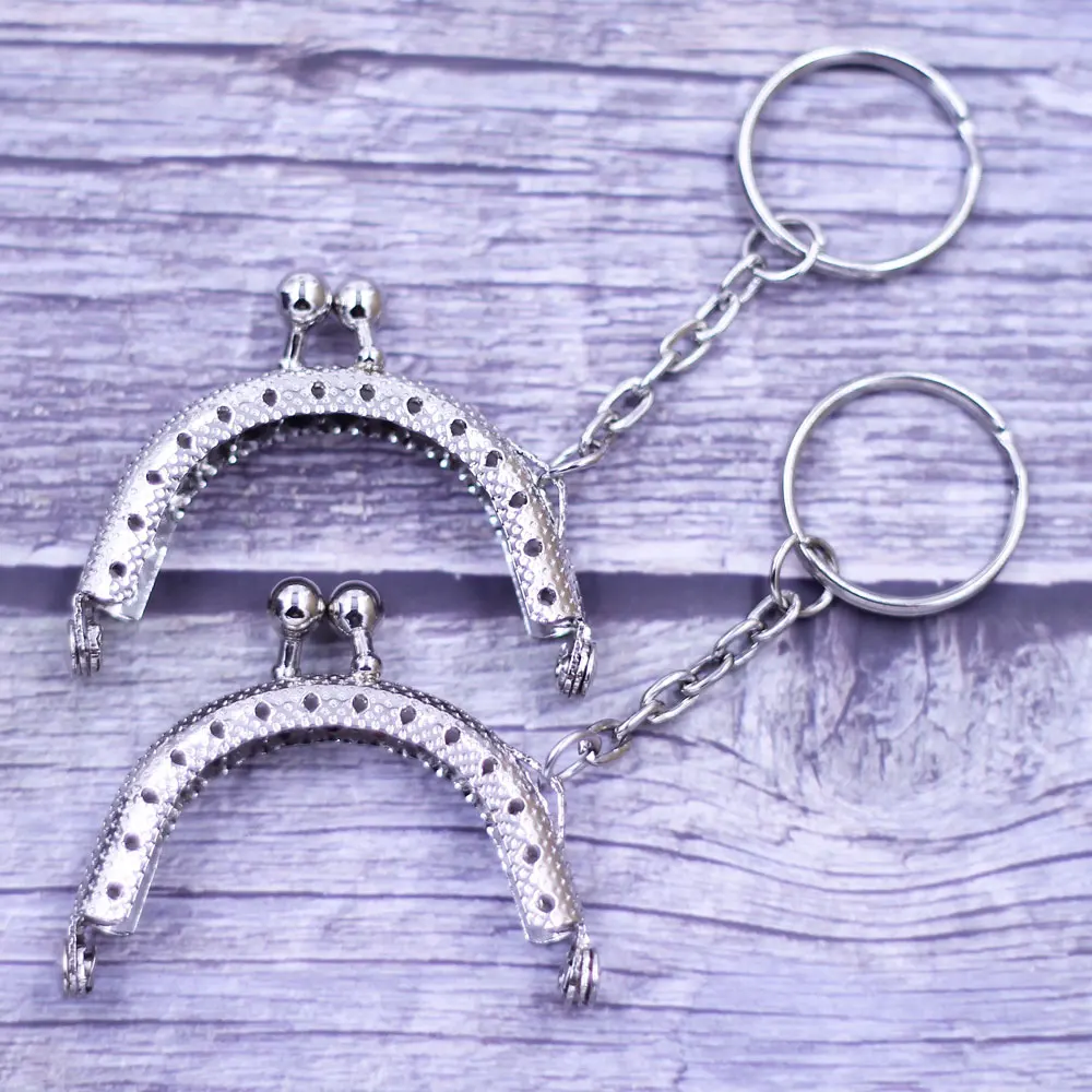 Kiss застежка замок для Кошелек Сумка Сумочка обрабатывать Серебряный тон сетка