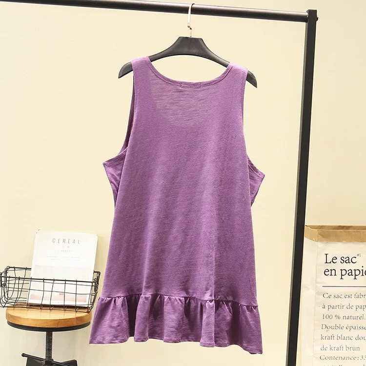 Женское летнее платье цельное женское без рукавов модное узкое Хлопковое размера плюс для женщин на лето