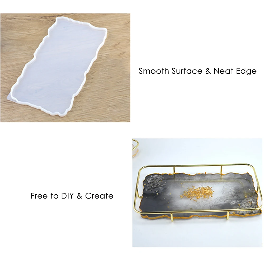 Силиконовая форма с большим лотком для творчества Необычные подставки из