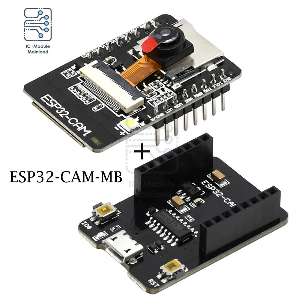 

4.75-5.25V ESP32-CAM-MB Wireless WiFi Bluetooth Development Board USB to Serial Port CH340G OV2640 2MP Camera IPX Antenna