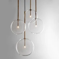 nordic glass ball pendant lights designer gold hanglamp for dining room bedroom lighting luminaire suspension loft light fixture