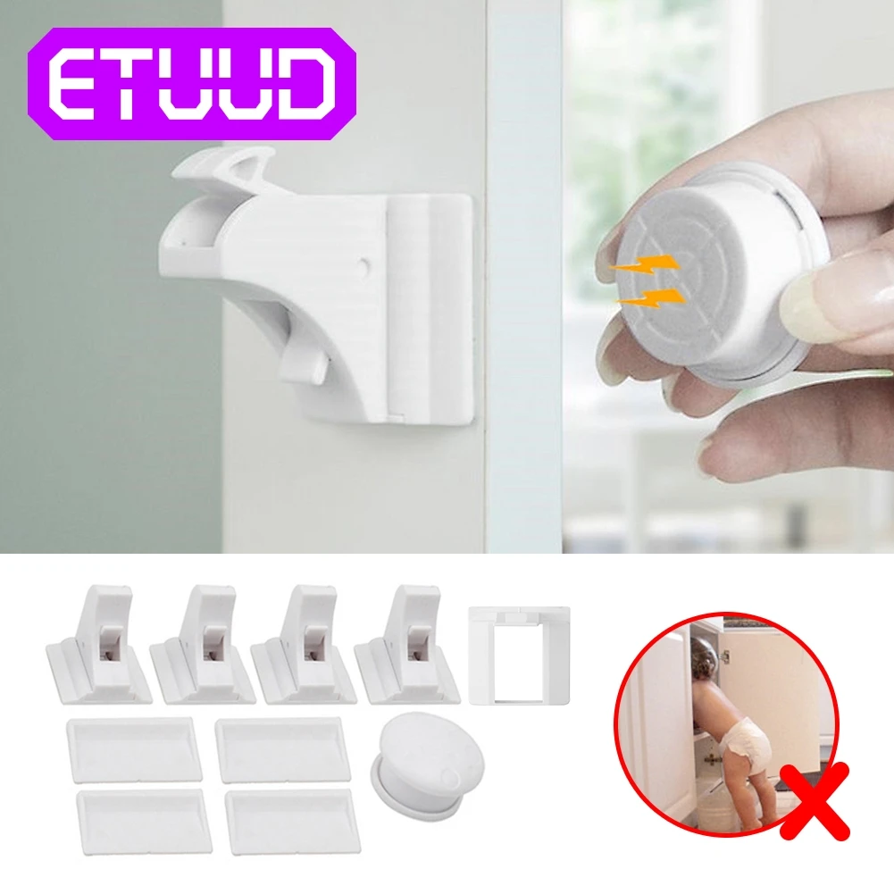 

Cabinet Latch Cupboard Magnetic Safety Invisible Drawer Door Lock Protection Security Locks Baby Child Pet Proof Limiter Drawer