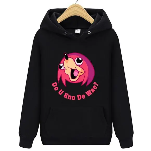 U Kno De Wae? Kawaii интернет меме мужские толстовки с капюшоном забавные Wae Ugandan Knuckles The Way