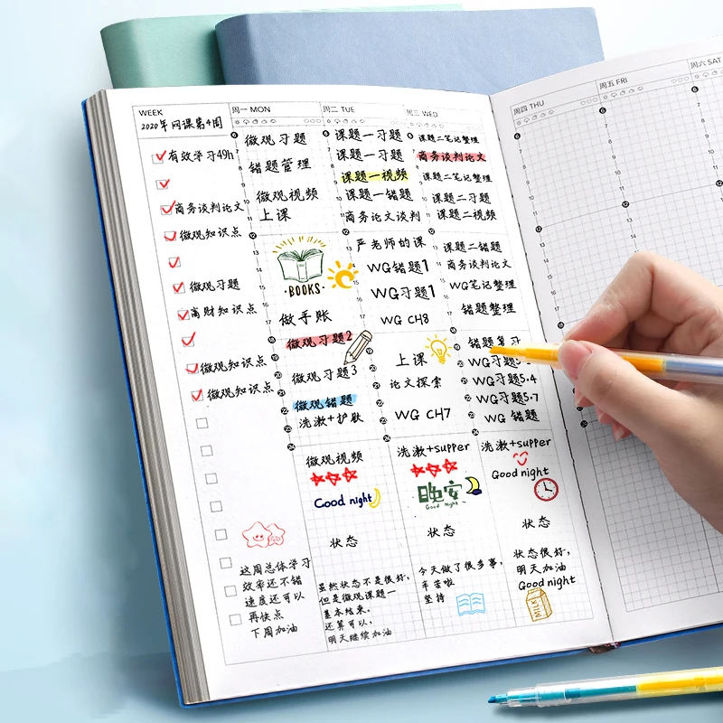 

2021 Plan Notebook Schedule Notepad Time Management Schedule Daily Week Plan Calendar Study Handbook Work Manual for School