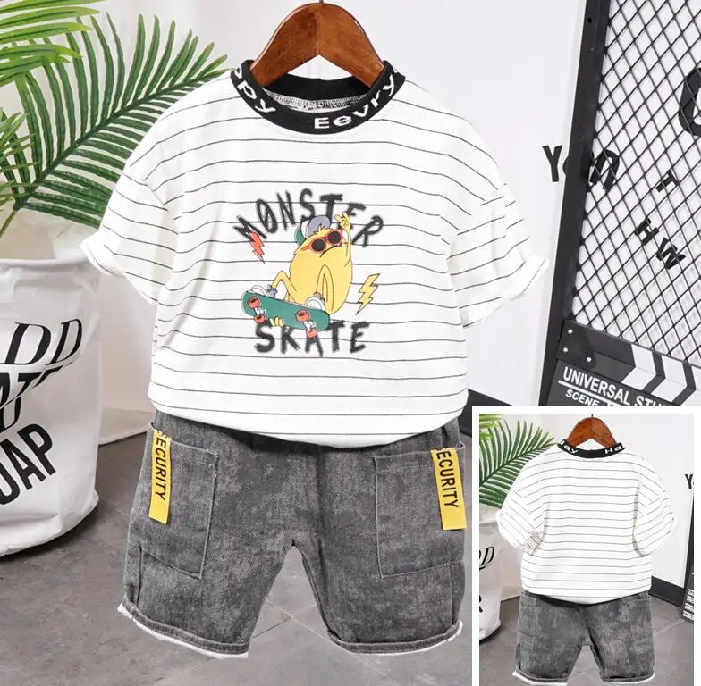 

Kid Baby Boy Summer Clothes Tops T-Shirt Shorts Outfit Boys Clothing Suits Casual Set Fashion Clothing 2-7Year