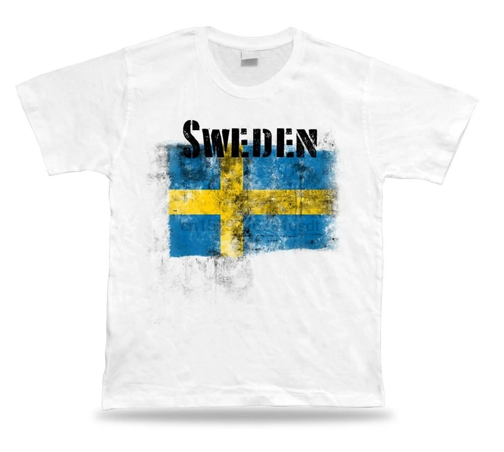Футболка Sweden флаг тройник Путешествия Сувенир Блузка Швеция Флаг топы в