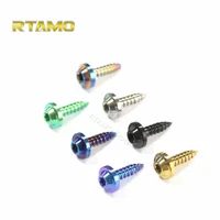 1 piece pack titanium alloy self tapping screws m4x12152025mm button disc torx head ti bolt for motorcycle bike car parts