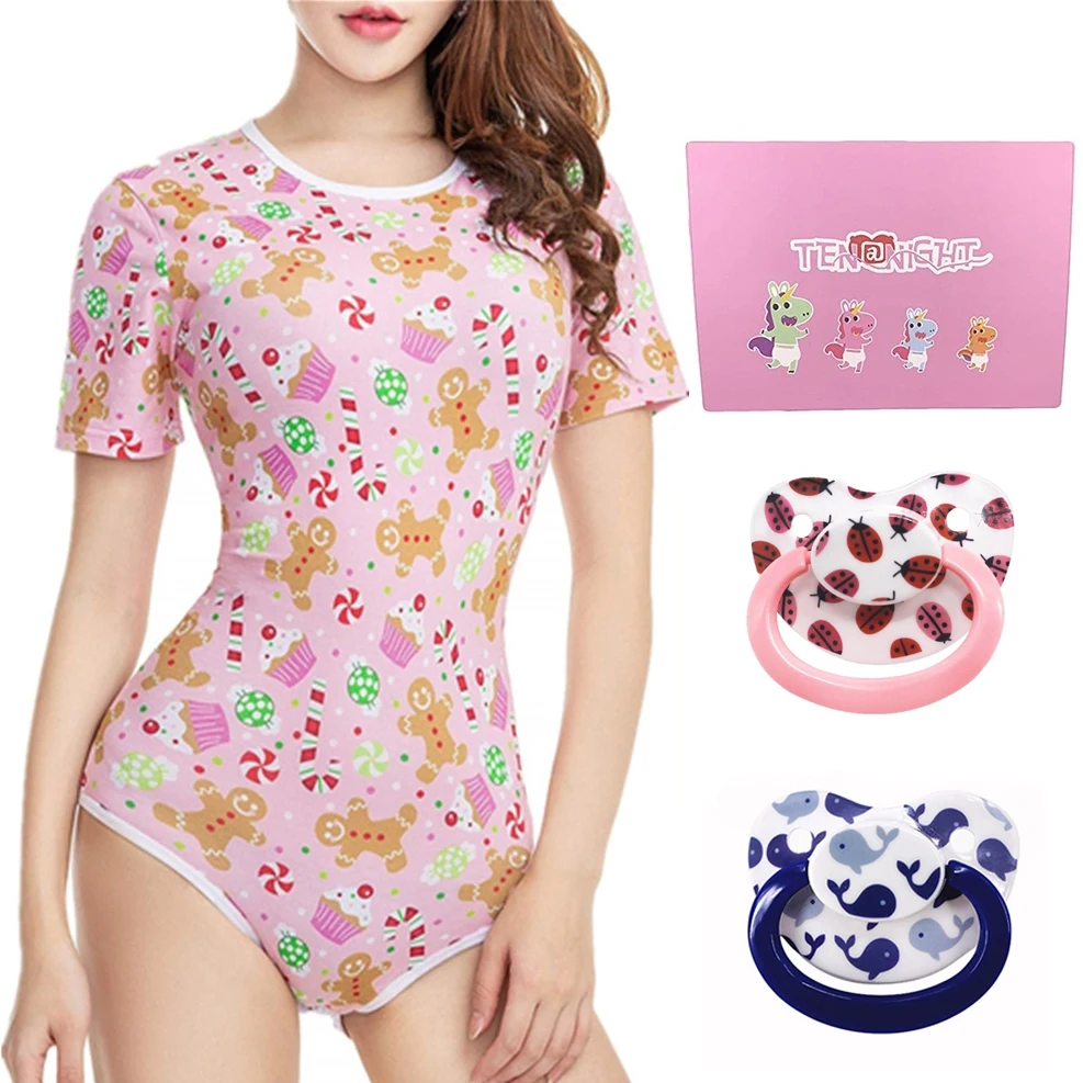 

TEN@NIGHT ABDL Onesie Adult Baby Pacifier Romper Ddlg Diaper Adult Size Pacifier Jumpsuits Ageplay