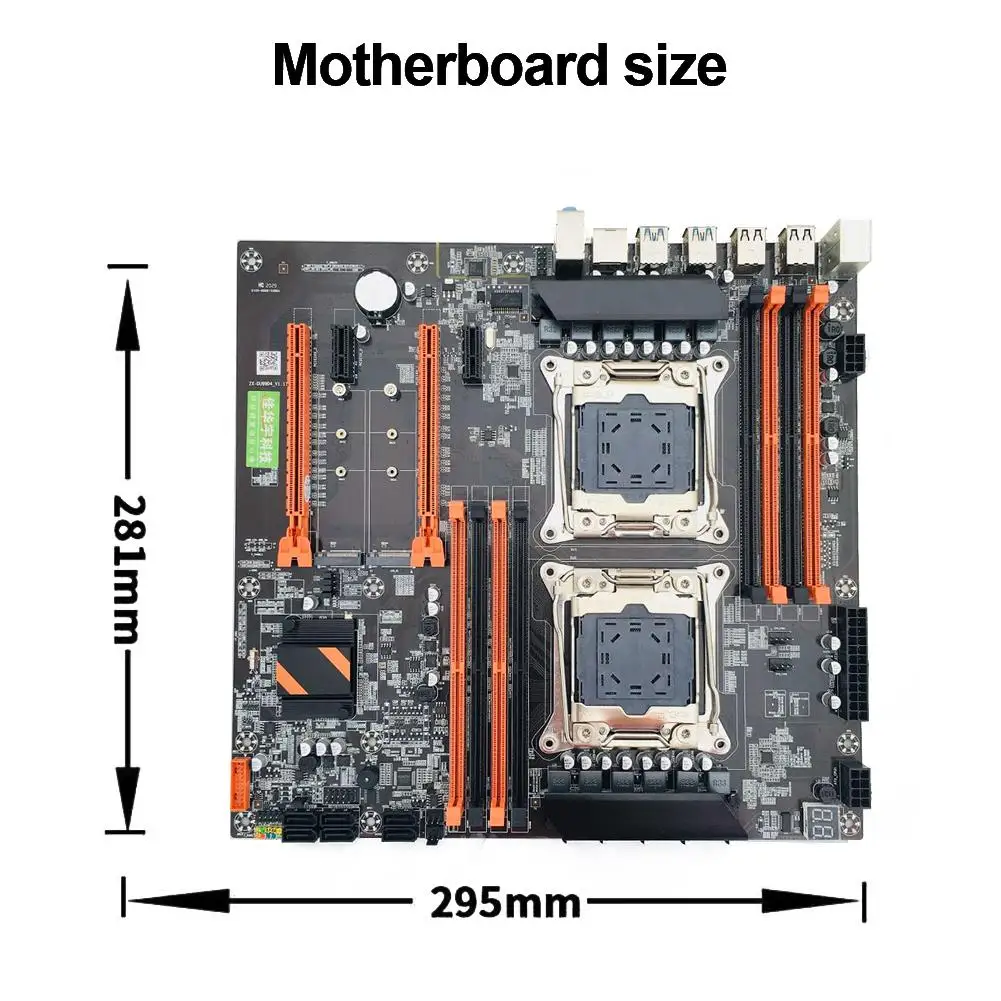 

X99 Dual CPU Motherboard Stable USB3.0 L111H Gigabit LAN Dual indicator light design Fast Computer Circuit Board For Home Office