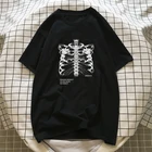 Хип-хоп арт грудины изображение в винтажном стиле; Женская футболка в стиле панк темно-уличная готические Ulzzang Harajuku, повседневный стиль, свободный крой, летние топы