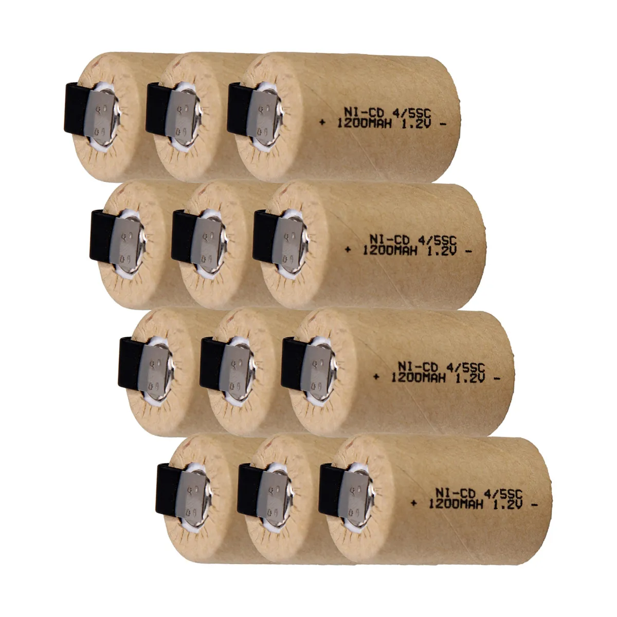 Yeckpowo 12 шт. 4/5SC аккумулятор 1200 мАч 1,2 В NICD 4/5subc аккумуляторы для шуруповерта Bosch Mikita Dewalt Hitachi.