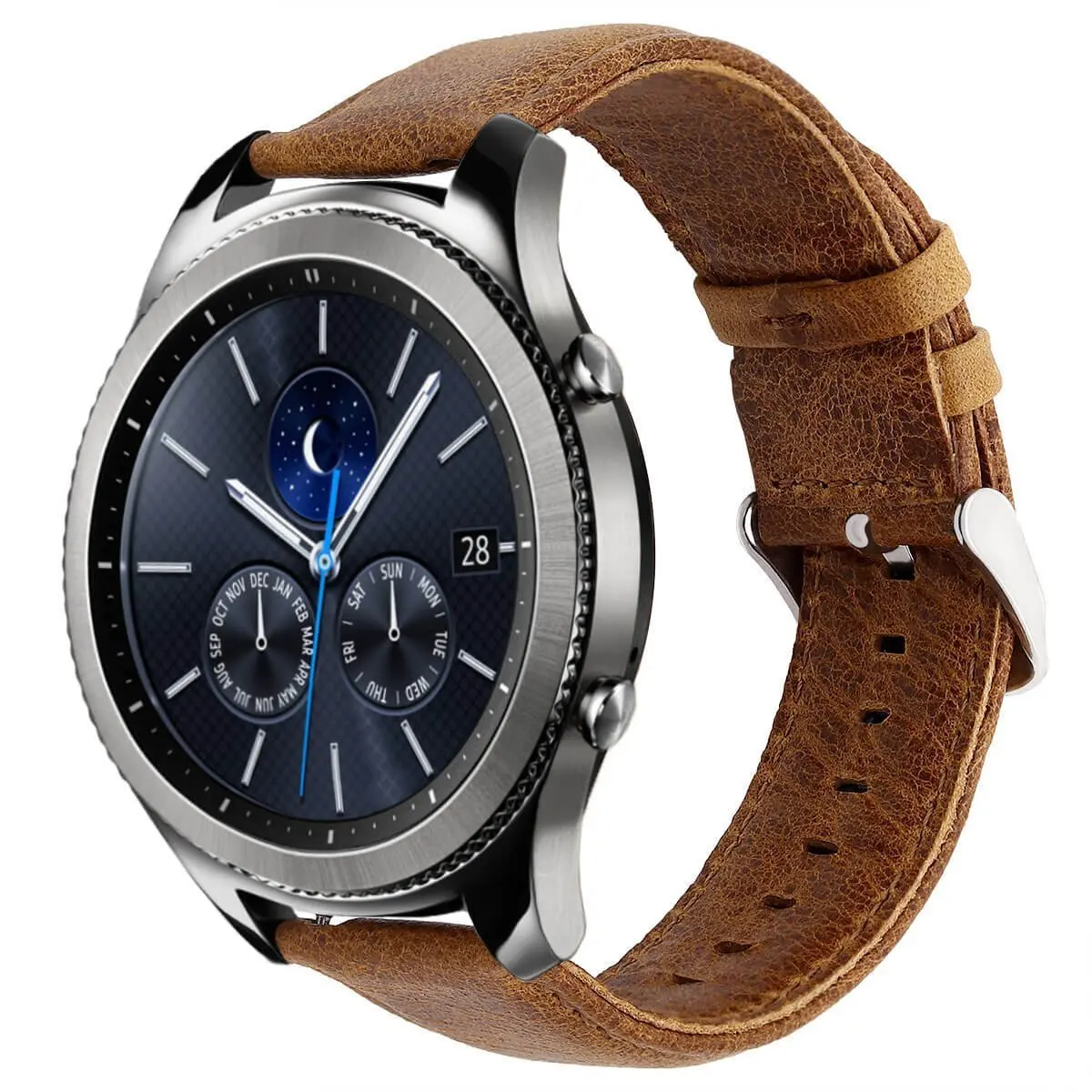 Ретро винтажный ремешок из натуральной кожи для samsung gear S3 Frontier, Классический ремешок 22 мм, мужские и женские умные часы, сменные мужские t
