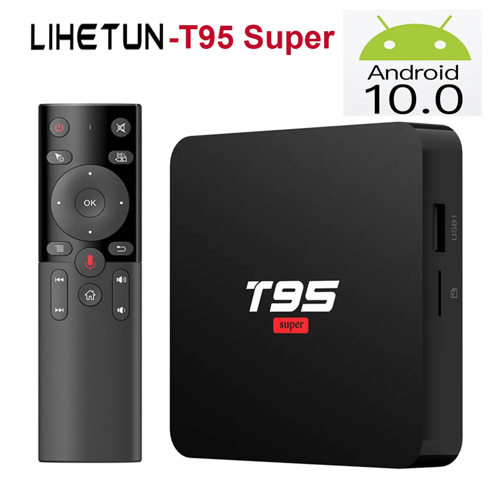 T95 супер Android 10 0 ТВ коробка ram 2G rom 16GB Allwinner H3 четырехъядерный 2 4G Wifi H.265 4K 1080P