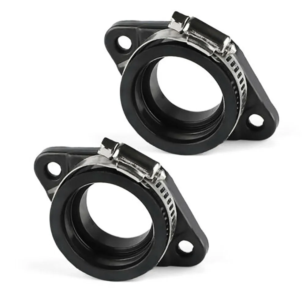 

2X Carburetor Intake Adapter Accessory Black Parts Replacement High Quality