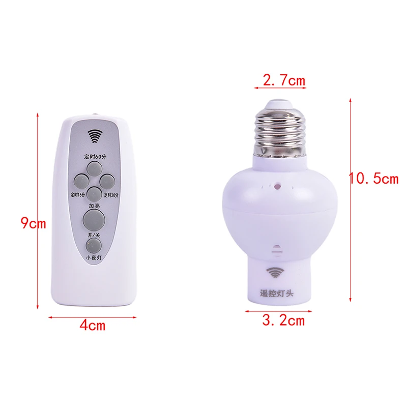 

Wireless Remote Control Sound Light Sensor Lamp Holder E27 Lamp Bases Socket