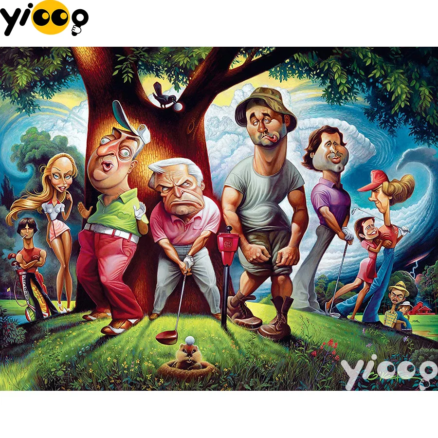 

5D DIY diamond Painting Cross Stitch full square drill embroidery Golf party Diamond mosaic Home Decor Gift BX0373