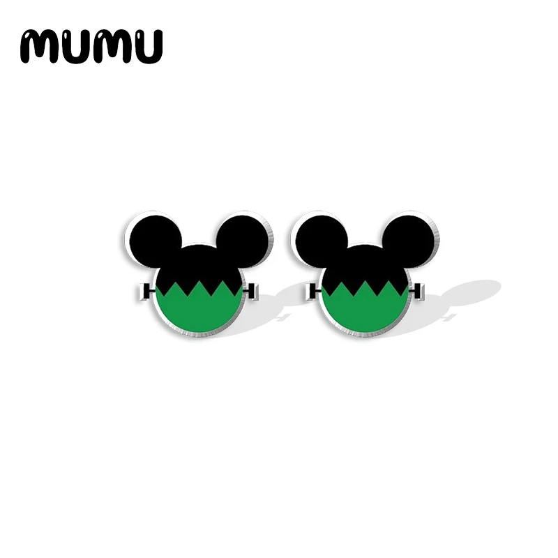 Новинка 2021 серьги-гвоздики Ночь перед Рождеством акриловые серьги в виде