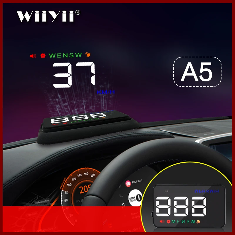 Автомобильный проектор лобового стекла GEYIREN A5 GPS HUD дисплей 3 5 дюйма цифровой