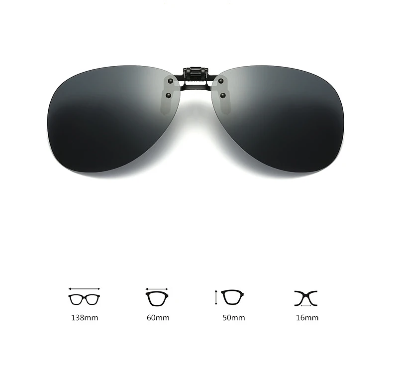 Поляризованные солнцезащитные очки с клипсой авиаторы откидной крышкой ночного