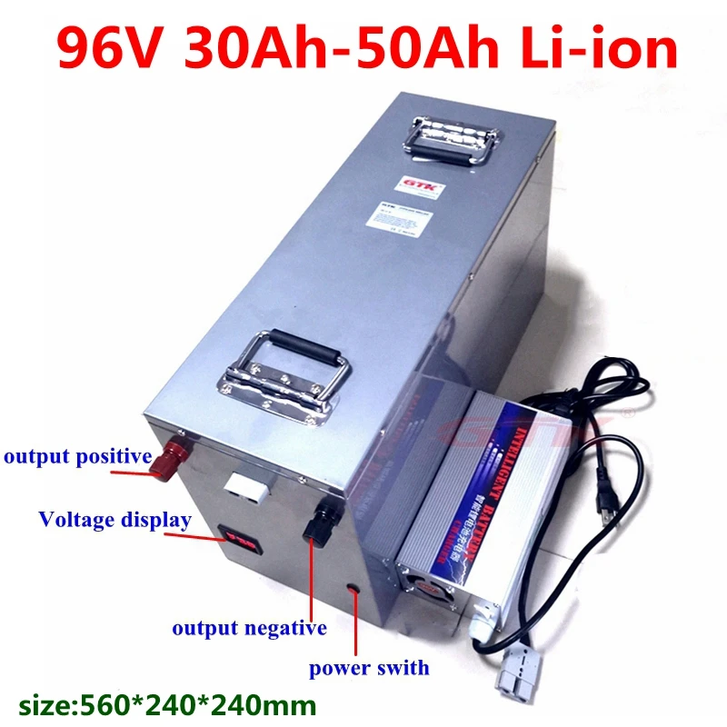 Водонепроницаемый литий ионный аккумулятор 96 в 30 Ач 40 50 с BMS 26S для электрического